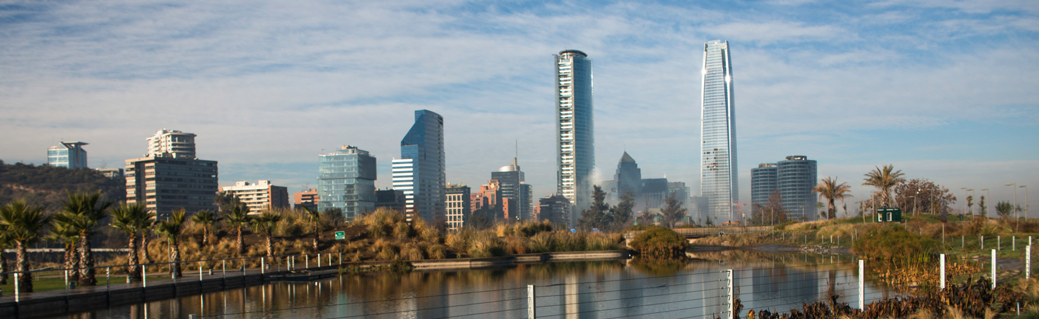 A view of Santiago from Parque Bicentenario