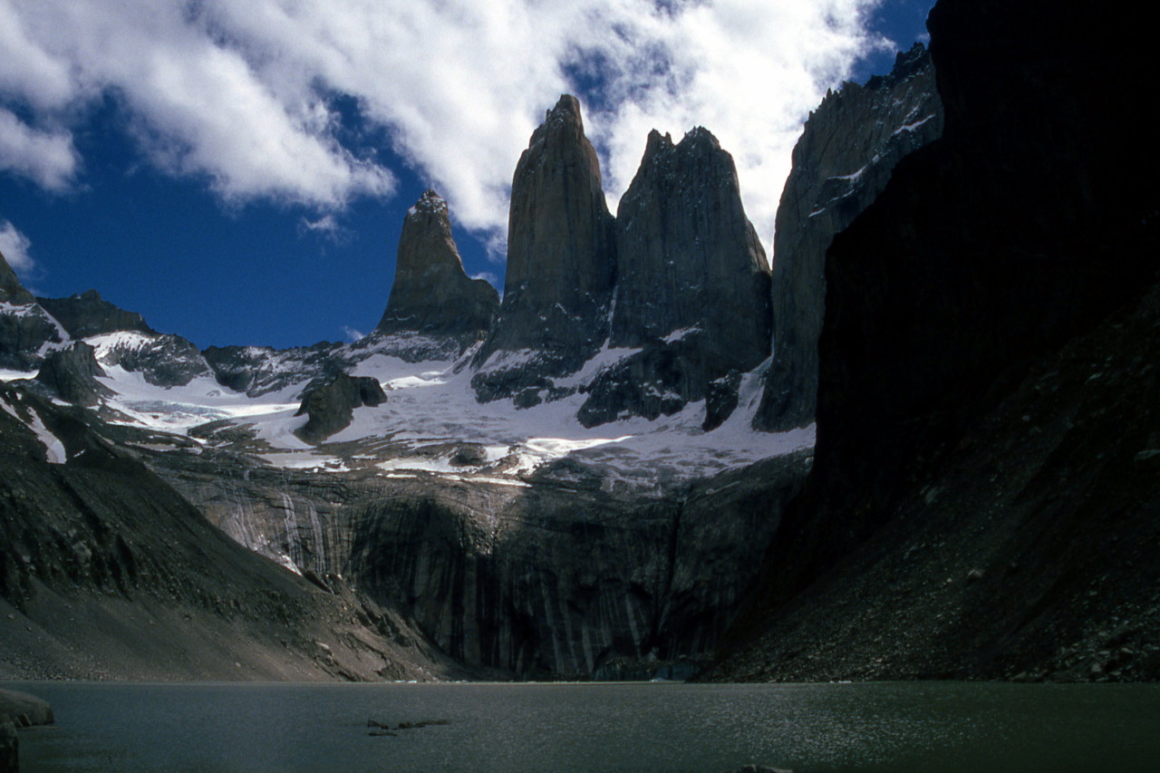The three “torres” (towers) for which Torres del Paine National Park is named. <em>Photo credit: Andrea Frascari</em>
